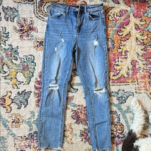 Classic Blue Distressed Skinny Jeans